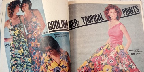 SIMPLICITY June 70s - 80s Fashion News Leaflet Terry Velour Tropical for Sewing - Picture 4 of 9