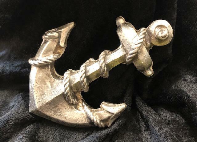 8 oz MK BarZ "Anchor's Away"" 3D fundido en arena .999 FS
