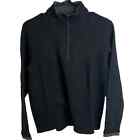 Ibex Womens 1/4 Zip Mock Neck Sweater Superwash Merino Wool Small