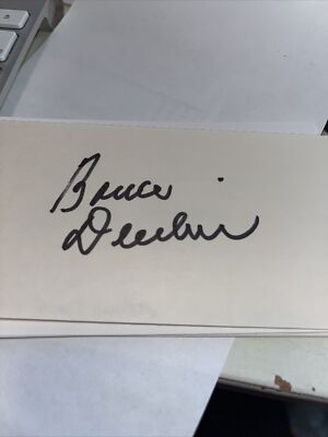 Bruce Devlin Signed 3x5 index Card