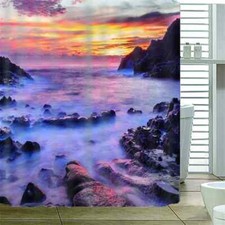 The Mountains And Rivers 3D Shower Curtain Waterproof Fabric Bathroom Decoration