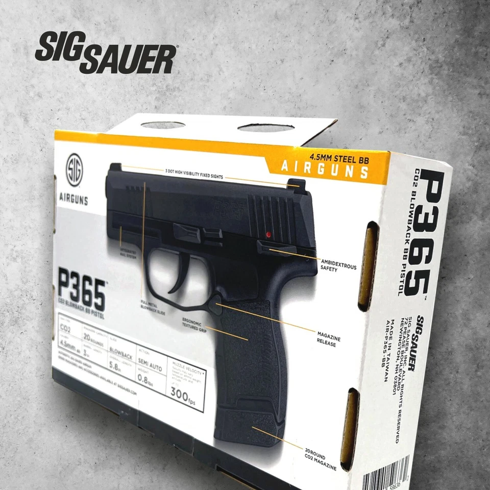 Sig Sauer P365 CO2 Manual Safety Blowback BB Air Pistol Black - Image 3 of 4