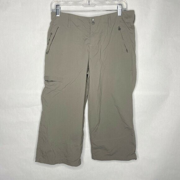 MERRELL Merrill Cargo Pantalone Sportivo Donna 10 Grigio Verde Tasche Cropped