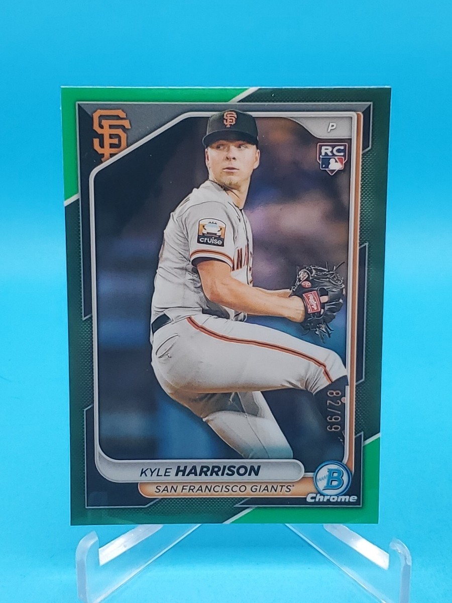 Kyle Harrison 2024 Bowman Chrome RC #84 True Green Refractor 82/99