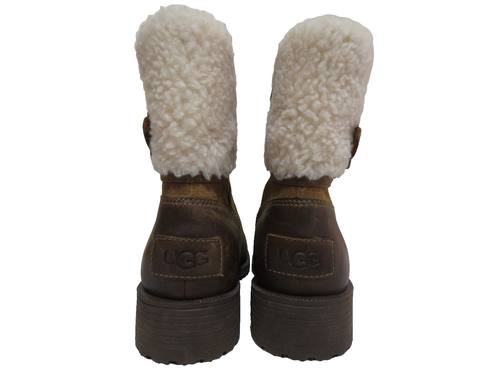 UGG® AUSTRALIA ELINGS BOTINES DE CUERO MARRÓN REINO UNIDO 4 EUR 37 EE. UU. 6 NUEVO SIN CAJA PRECIO DE VENTA SUGERIDO POR EL FABRICANTE £150 - Imagen 9 de 24