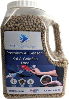 4.5 LBS FLOATING KOI FISH FOOD - FAST FREE SHIPPING!!!  MADE IN USA!!