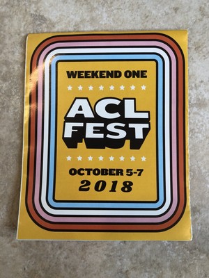 Acl Fest 2018 Weekend 1 Lineup Guide Map Austin City Limits Festival Poster Tx Ebay