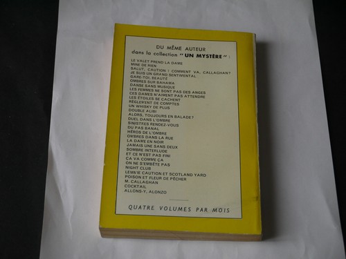 COLLECTION UN MYSTÈRE N°82 PETER CHEYNEY MINUTE PAPILLON 1955 - Picture 3 of 3