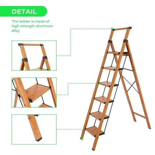 6-Step Aluminum Folding Step Stool Ladder 330 lbs. Load Capacity Type IA Duty Ra - Picture 7 of 7