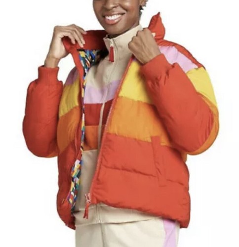 target red puffer jacket