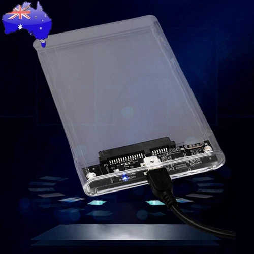 2.5 Inch Hard Drive Enclosure Transparent Mobile Hard Drive Case for MacBook PC