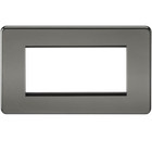 Screwless 4G Modular Faceplate - Black Nickel