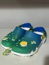 New Size 10 Men Crocs x Sprite Clog All Terrain Blue Green Slip On Unisex Sandal