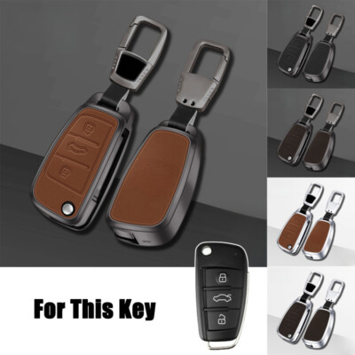 Zinc Alloy Leather Car Key Case Cover For Audi A3 S3 A4 A6 S6 S4 RS4 Q5 Q7 RS6