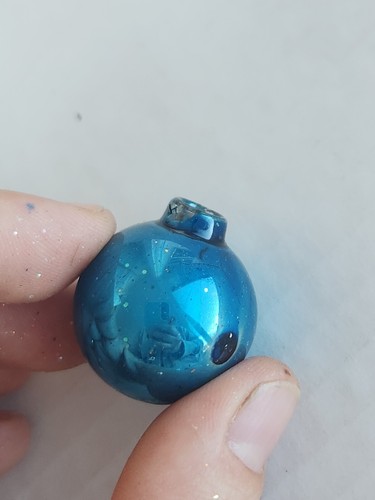 Grande Lotto Natale Antico Vetro Mercurio Rosso Verde Oro Blu Ornamenti Solido LEGGERE - Foto 9 di 12
