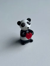 Panda Mini Glass Figurine Heart