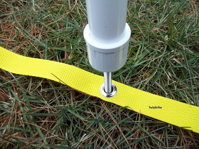 Dog Agility Equipment-24" Weave Pole Placer for use with 12 Weave Poles/Yellow