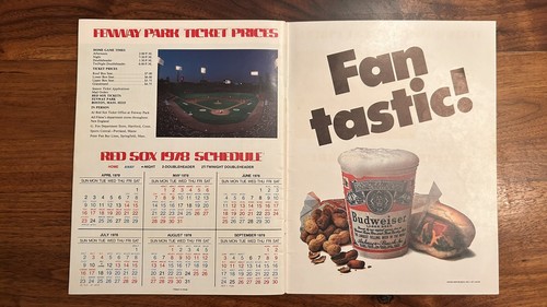 Boston Red Sox 1978 Official Yearbook Magazine Very Clean Condition MLB Book VTG - Picture 3 of 4
