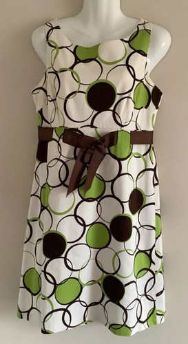 JESSICA HOWARD Missy multicolor Cotton Dress Lined, Belted size 8 - 第 1/12 張圖片