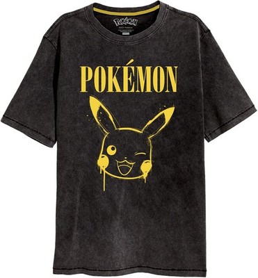 Pokemon T-Shirt Herren Pikachu Graffitti schwarz