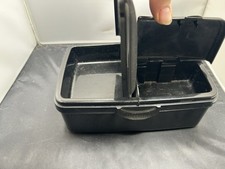 Multi Compartment Storage Box Organiser Black Plastic Ideal For Crafts Etc