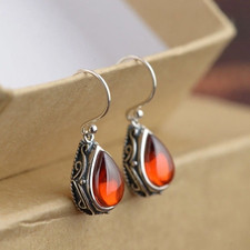 Retro Women's Teardrop Shaped Pendant Earrings Ethnic Style Alloy Eardrop