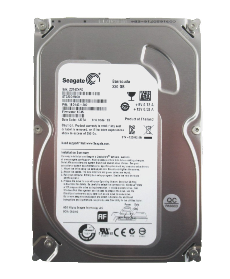 Seagate Barracuda 320GB SATA 3.5"" 7200RPM 6Gb/s 16MB HDD - ST320DM000