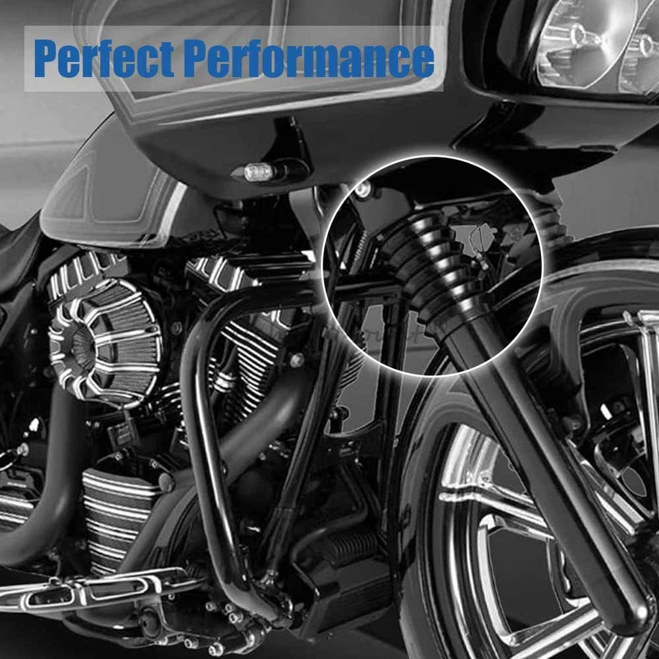 Cubierta deslizante de bota de horquilla superior para Harley Touring Glide Road King FLH FLSTSB 86-13 Foto 4 de 4