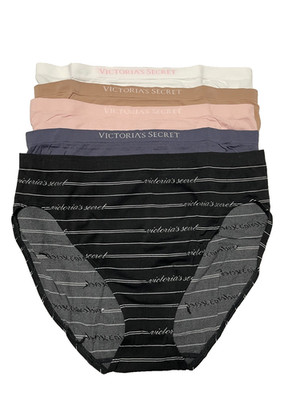 Victoria Secret Brief Panties Womens XL Seamless High Leg 5 Pairs Basic Colors