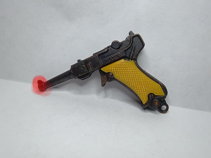 Vintage Luger Toy Gun Replica Pistol Keychain