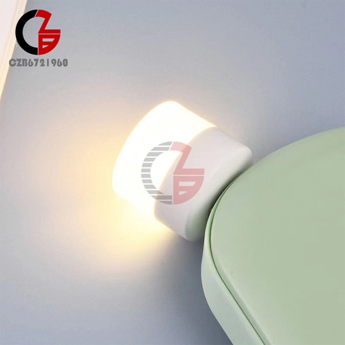 1 Stück USB Mini LED Nachtlicht Tragbar Kleine Runde Lampe Mobile Glühbirne -144S