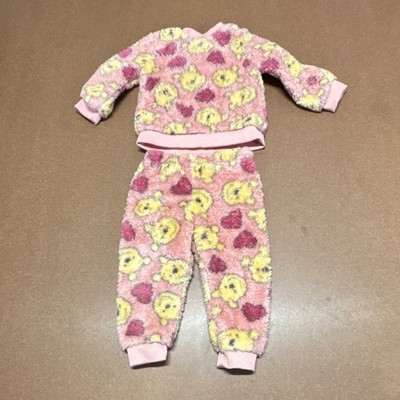 Disney Baby Winnie the Pooh Pink Fleece Sweatshirt & Pants Set 18M Winter Outfit