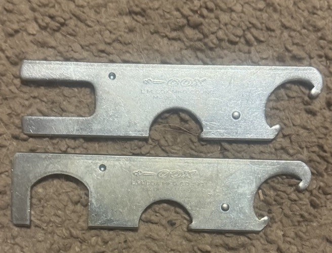 Vintage Cox Model Airplane Engine Wrenches (Set of 2)