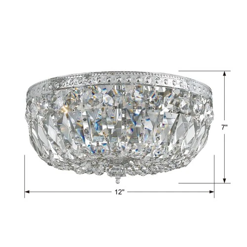 Crystorama Big Basket 12" Wide Chrome and Crystal Ceiling Light - Picture 5 of 6