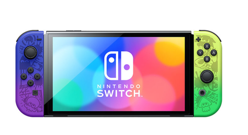 Nintendo Switch (OLED Model) HEG-001 Splatoon 3 Edition Video Game Console - 64GB - Black/Blue/Yellow Gradient