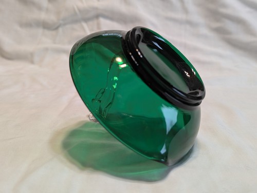 Martinsville/Viking Emerald Green Glass Sweetheart Swan Candy Trinket Nut Dish - Picture 15 of 15