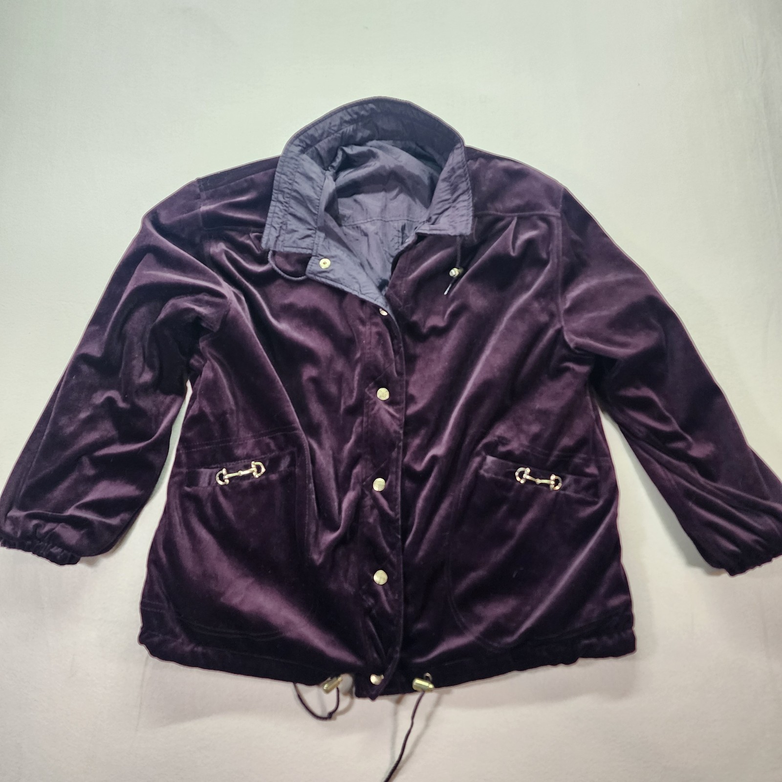Current Seen Reversible Jacket Velvet Purple Wome… - image 1