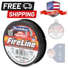 FireLine Beading Thread by Berkley, 0.005", Break Strength 4 lb, Smoke, 50 yd