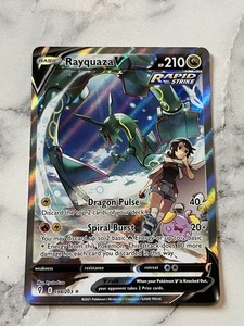 rayquaza v pokemon card value pokemon card value rayquaza Pokemon TCG Card Evolving Skies Rayquaza V 110/203 Full Art Holo Rapid Strike