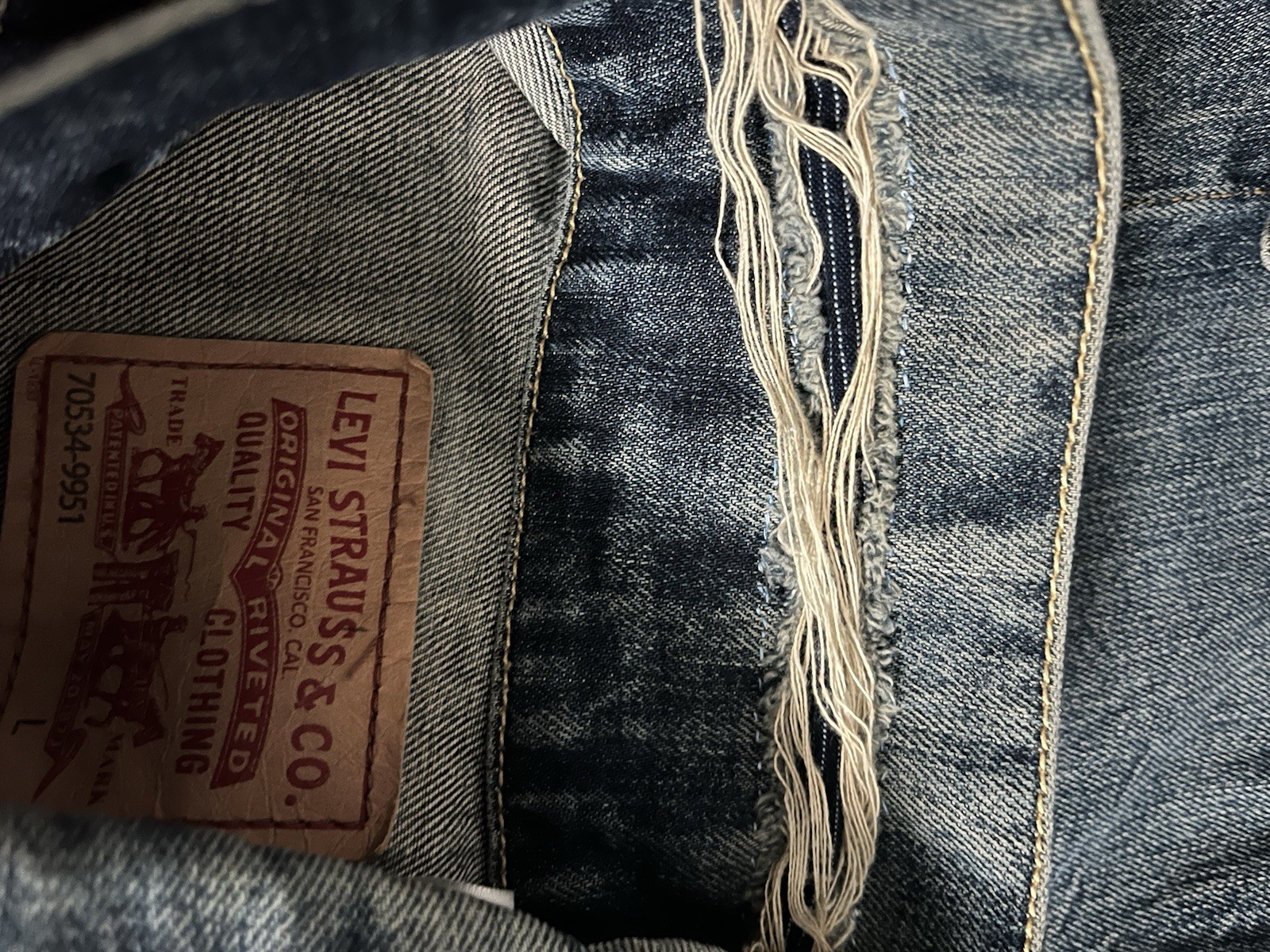 Levis Denim Jacket Type 1 Jacket Large - image 4