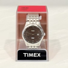 TIMEX T2N848 INDIGLO QUARTZ WR 30M 39MM EXPANSION GRAY/SILVER MEN'S WATCH