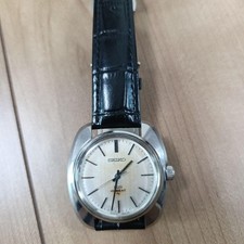 Seiko KS Hi-Beat Automatic Watch 45mm Stainless Steel Black Leather Vintage