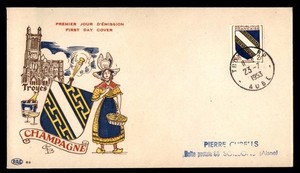 Mayfairstamps France FDC 1953 Coat of Arms Champagne First Day Cover cca_07163