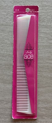 NEW Vintage Lady Ace 04 Ivory All Purpose Wide Comb 8  New Old Stock Made In USA