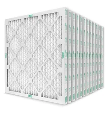 20x25x1 MERV 11 Pleated Air Filters by Mann+Hummel. Case of 12.