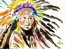 12x16 Canvas CHM Original Expressionism Handmade Signed Colorful Art Painting