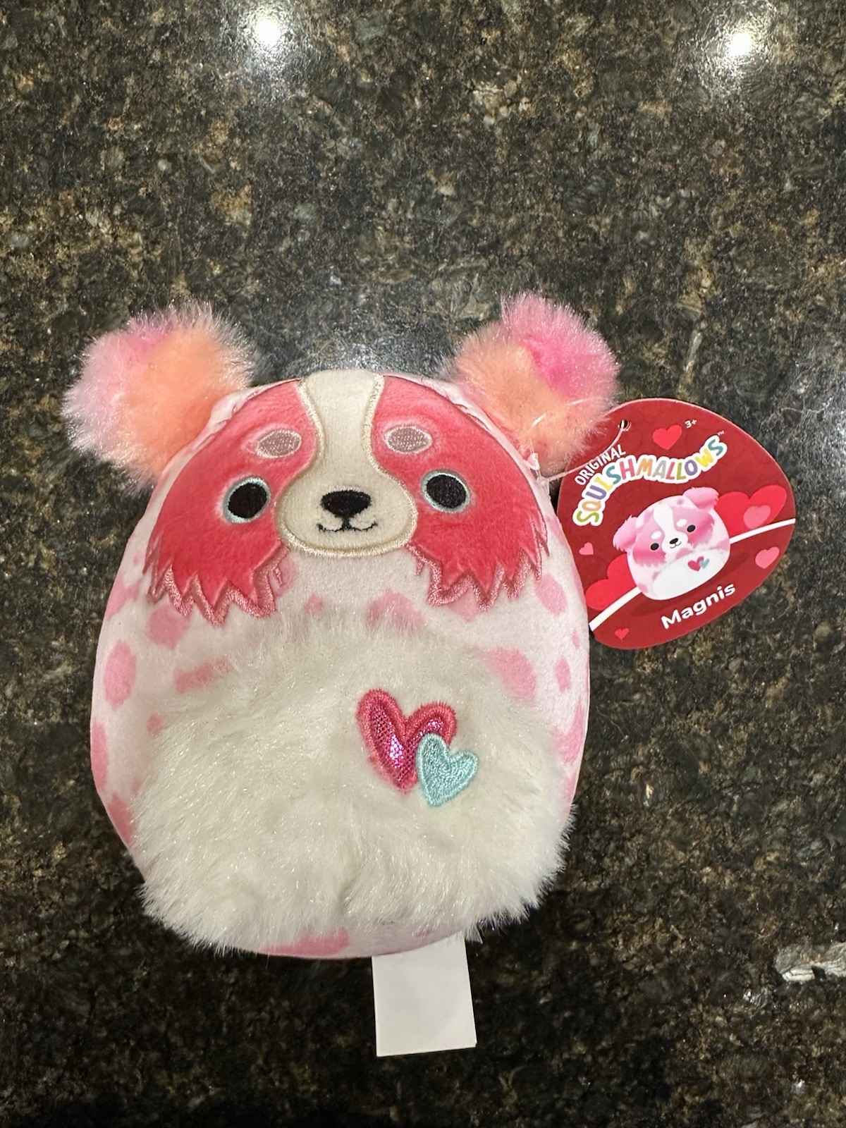 Valentines Day Squishmallow Magnis The Dog 5” 2024 Squishmallows w/ Tag