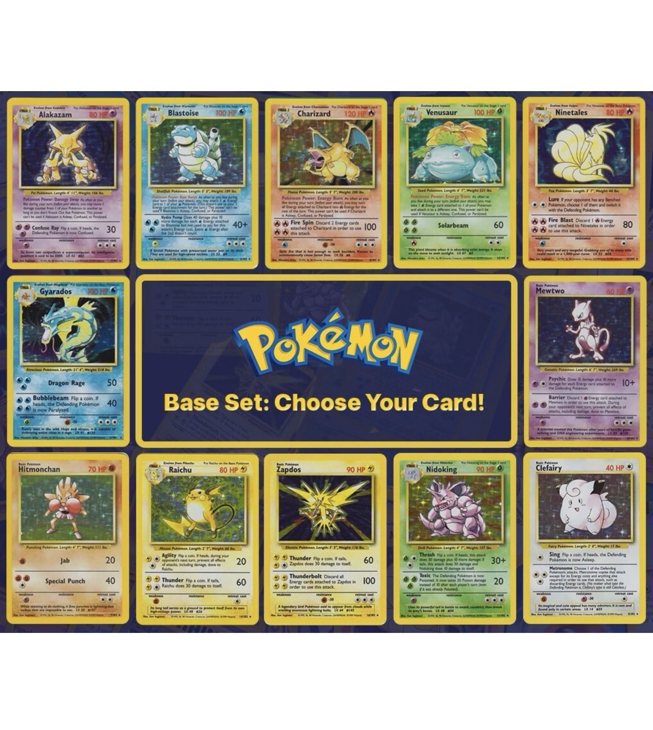 1999 Pokemon Base Set: Choose Your Card! All Cards Available - QTY