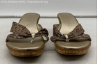 Italian Shoemakers Women's Gold Animal Print Slide Sandals Size US 7.5 — photo 2