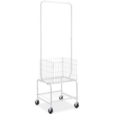 Uimoso Rolling Laundry Cart with Wheels Hanging Rack for Bathroom Use